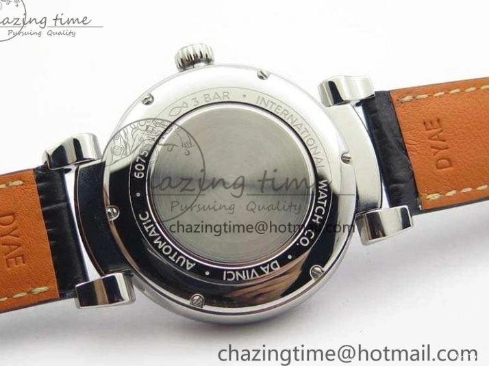 MIROTIME 0512 MoistureWicking Da Vinci IW356601 SS MKF 1:1 Best Edition Blue Dial On Black Leather Strap A 7233